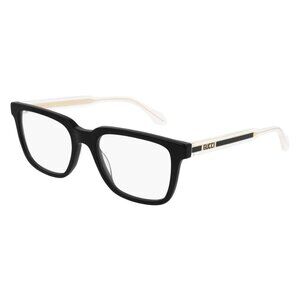 NEW GUCCI EYEGLASSES BLACK GOLD MEN EYEWEAR GUCCI GG0560O 001